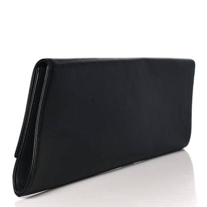 Saint Laurent Calfskin Diagonal Clutch Black 4 of 8