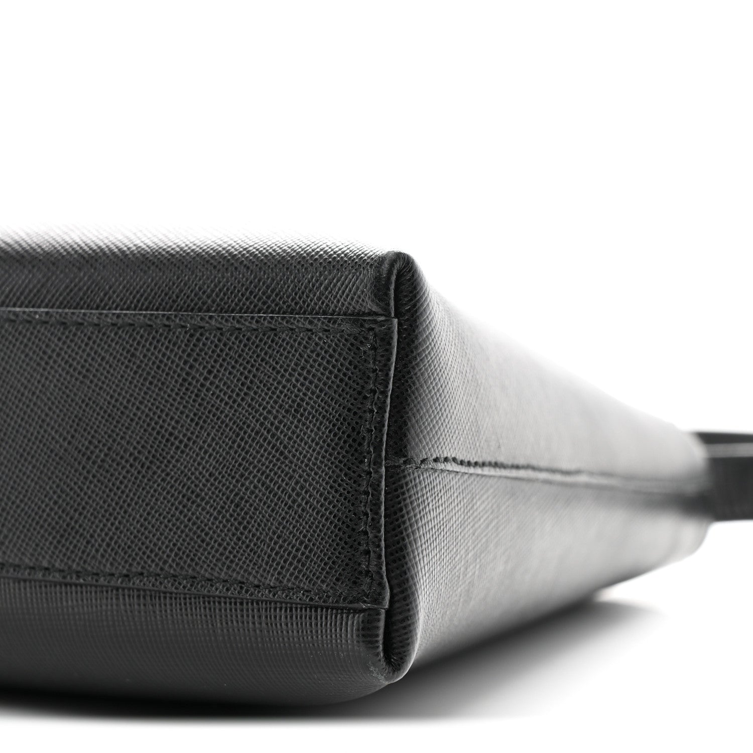Salvatore Ferragamo Saffiano Trifolio Shoulder Bag Black 9 of 9
