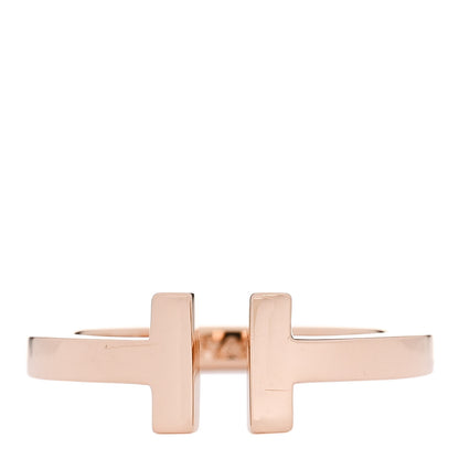 Tiffany 18K Rose Gold T Square Ring 58 8.25 1 of 5