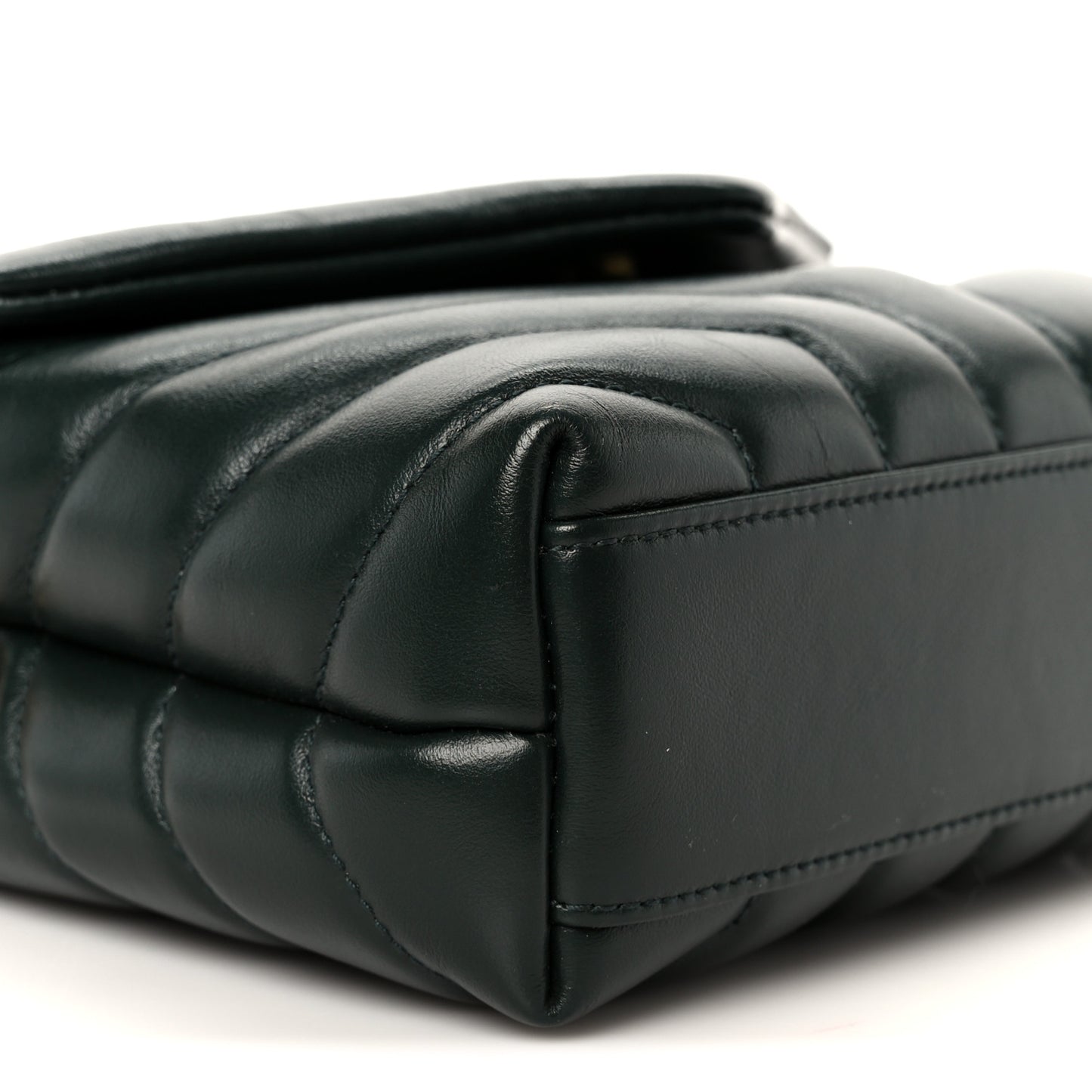 Calfskin Y Quilted Monogram Toy Loulou Crossbody Bag Deep Green