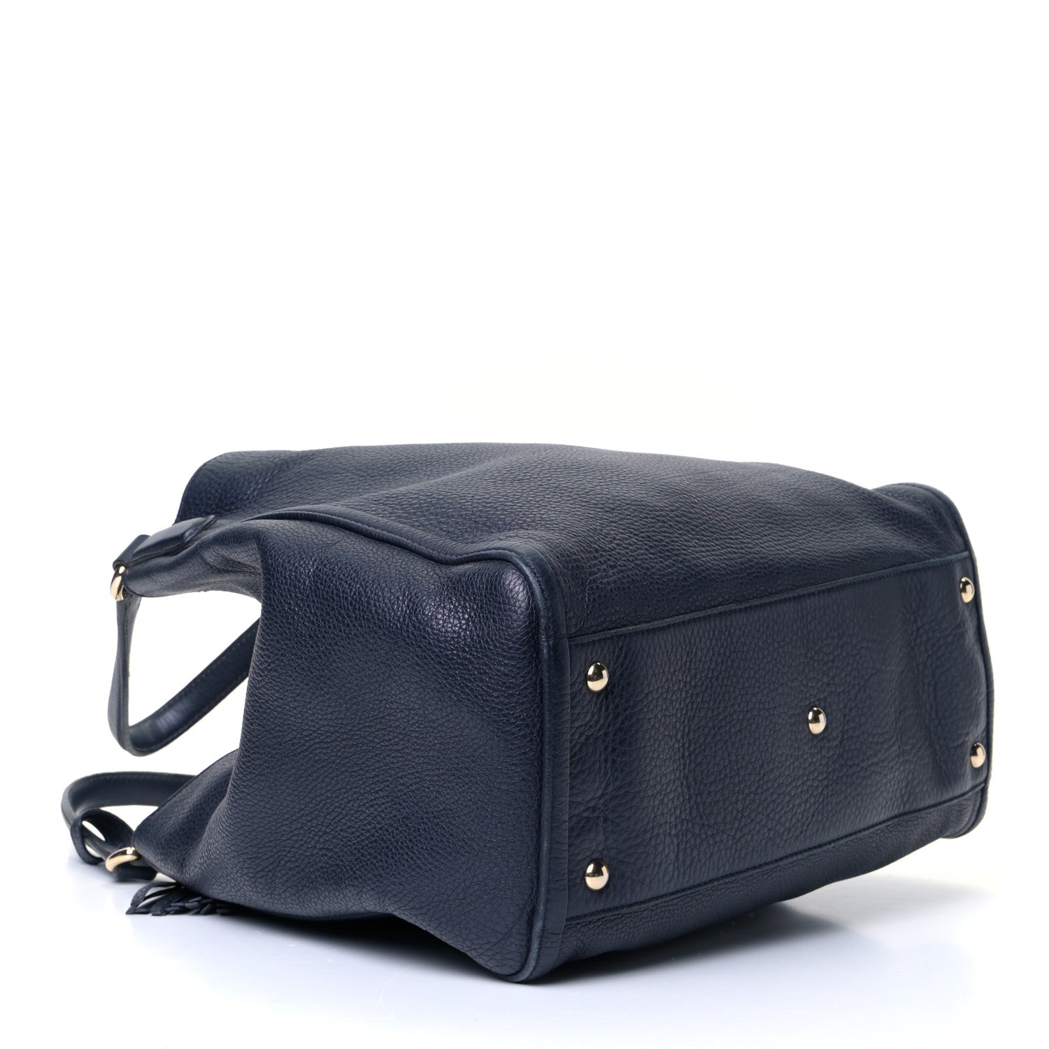 Gucci Pebbled Calfskin Medium Soho Shoulder Bag Blue 3 of 5