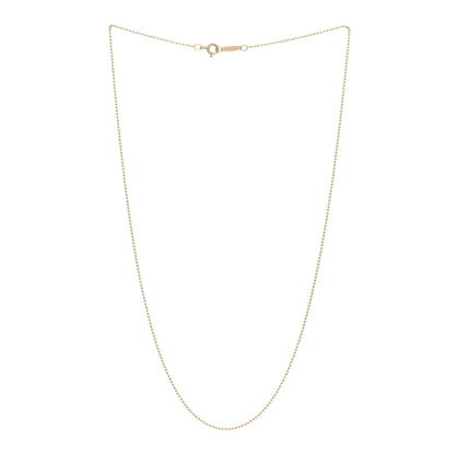 Tiffany 18K Yellow Gold Beaded Chain Necklace 18" 2 of 3