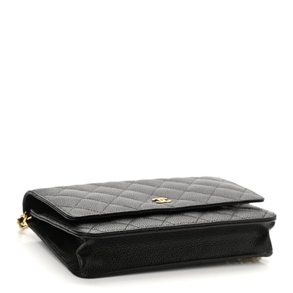 Chanel Caviar Quilted Wallet On Chain WOC Black 4 of 12
