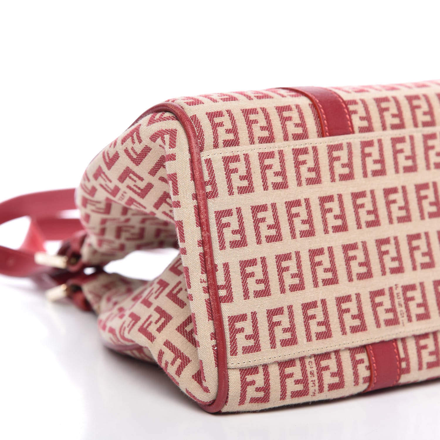 Fendi Zucchino Shoulder Bag Red 6 of 9