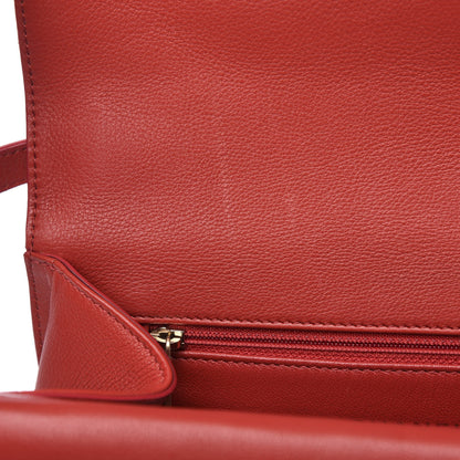 Chanel Calfskin Chevron Quilted Casual Trip Flap Red 11 of 11
