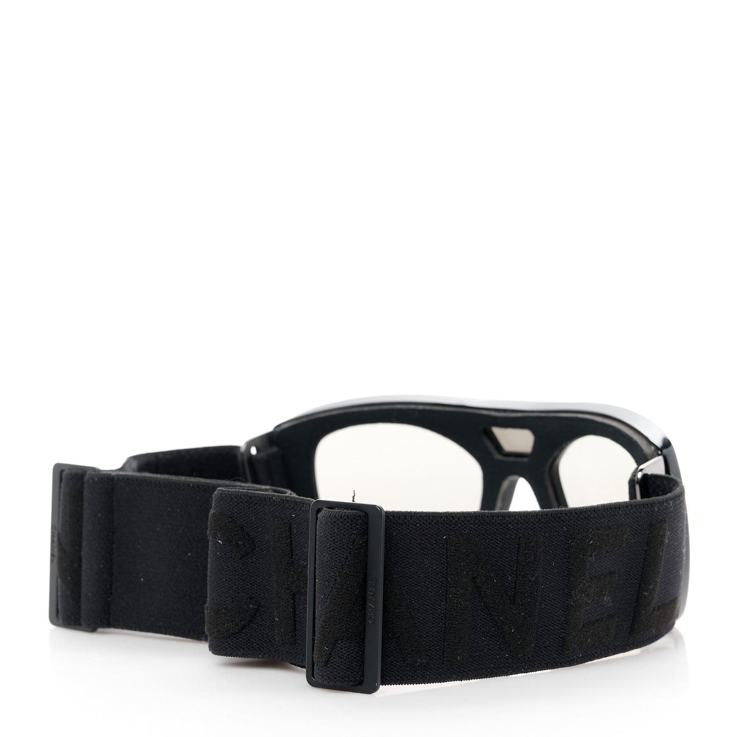 Acetate Technical Shield Sunglasses Black