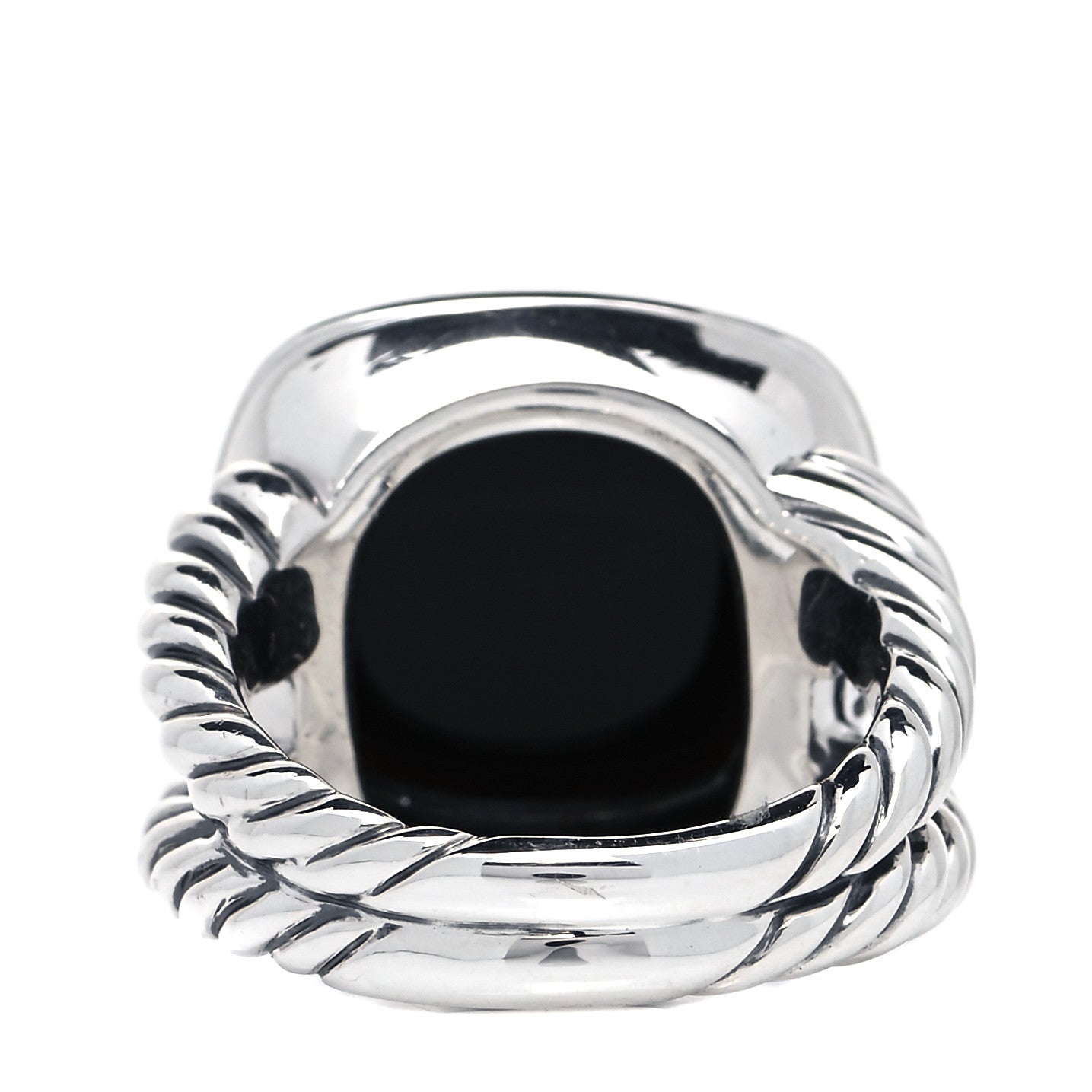 Sterling Silver Black Onyx 14mm Albion Ring 54 6.75