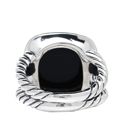 David Yurman Sterling Silver Black Onyx 14mm Albion Ring 54 6.75 3 of 5