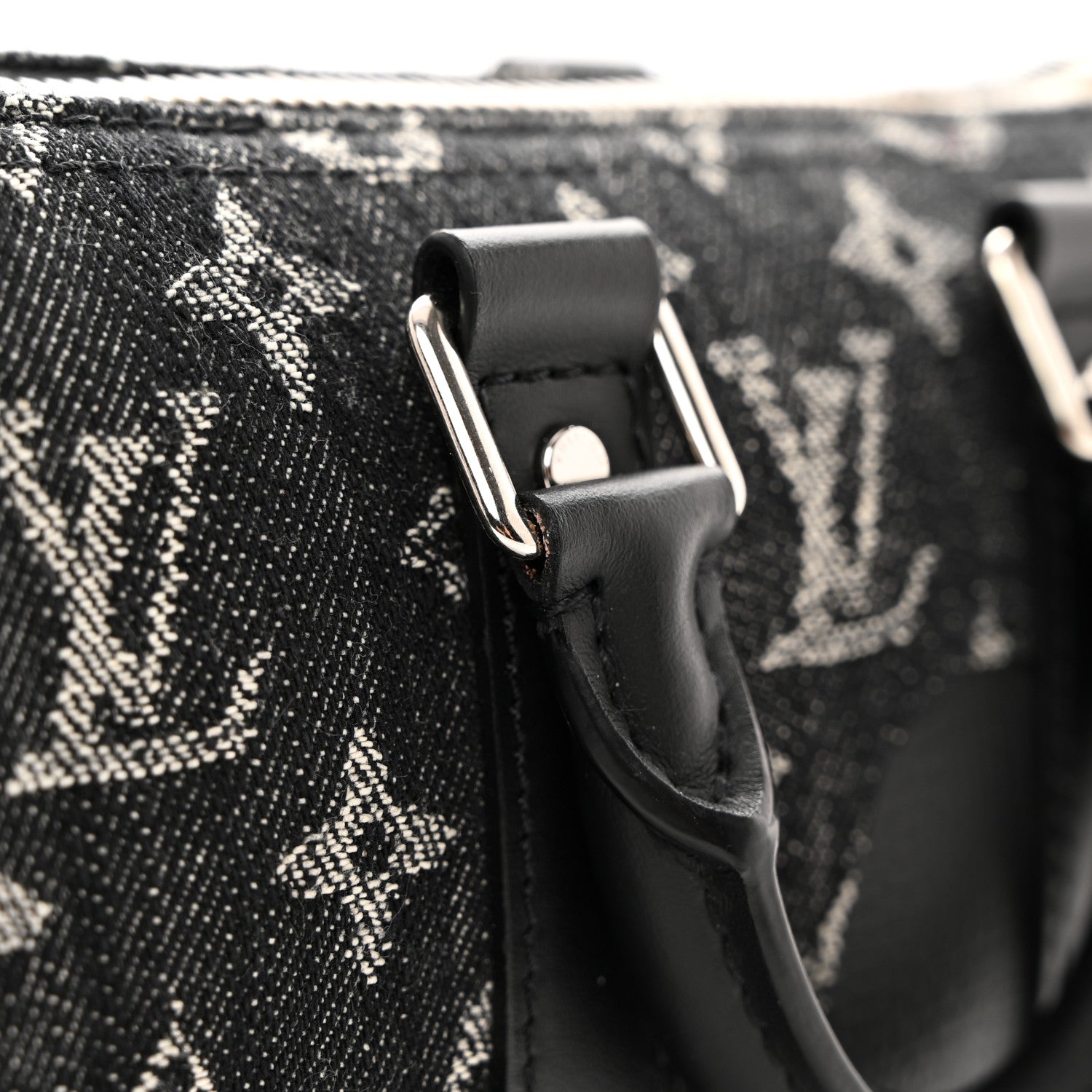 Louis Vuitton X NIGO Taurillon Monogram Denim Drip Keepall XS Black 10 of 10