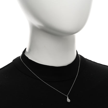 Tiffany Platinum Diamond 6mm Elsa Peretti Teardrop Pendant Necklace 2 of 5