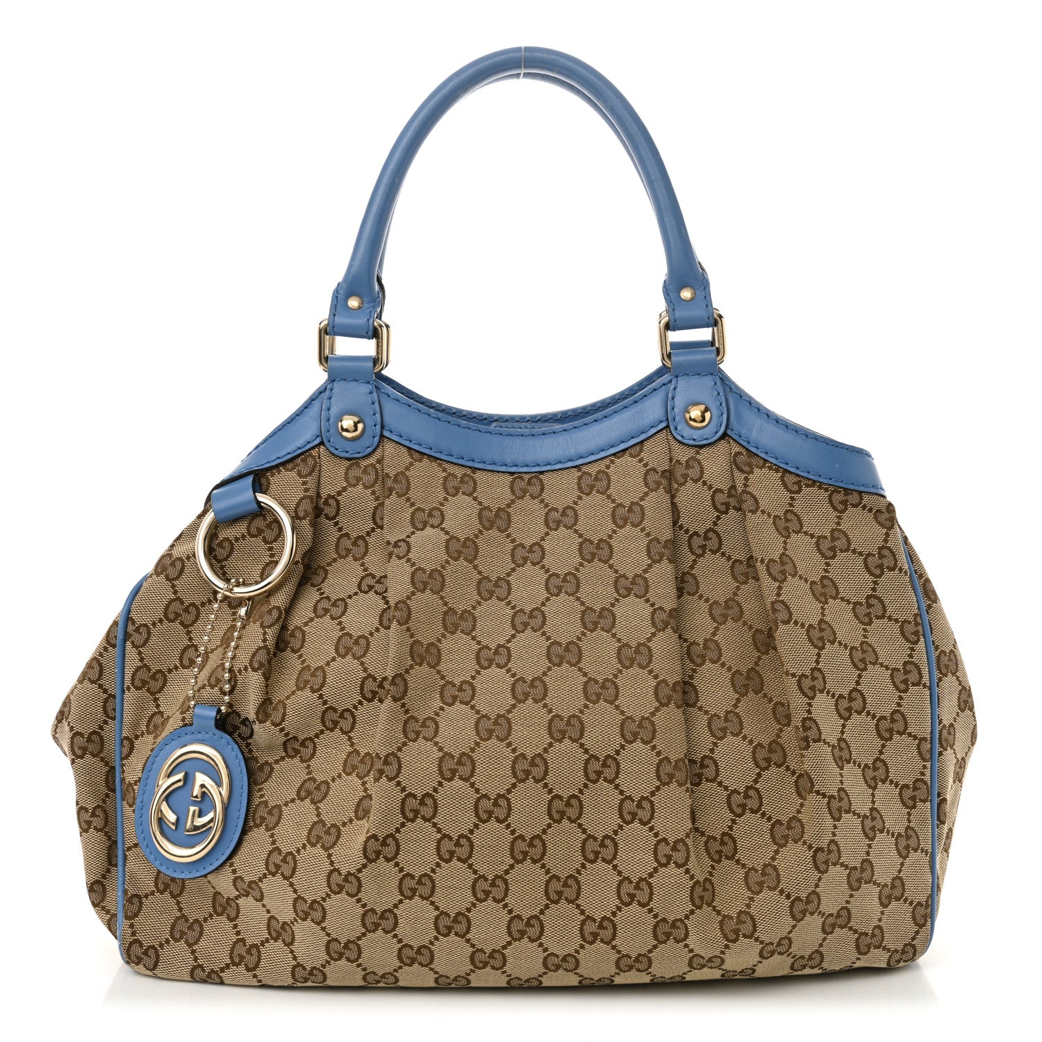 Gucci Monogram Lurex Medium Sukey Tote Blue 1 of 16