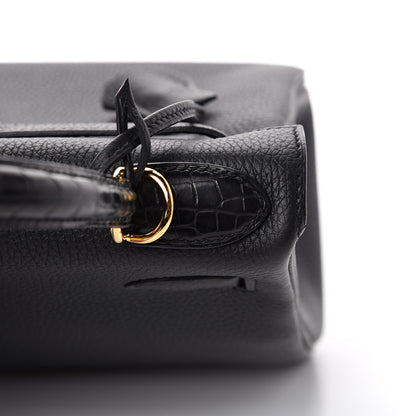 Hermes Togo Matte Alligator Kelly Retourne Touch 28 Black 8 of 38