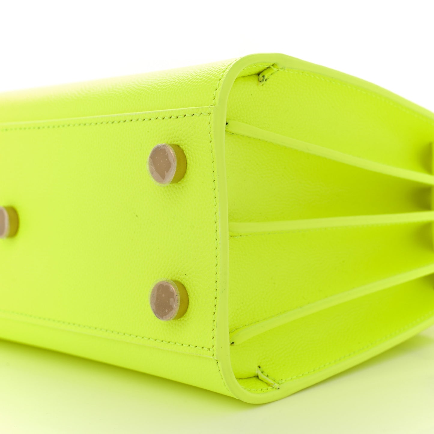 Calfskin Nano Sac De Jour Neon Yellow