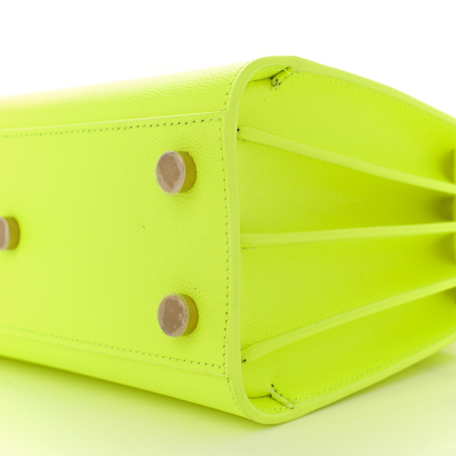 Saint Laurent Calfskin Nano Sac De Jour Neon Yellow 10 of 11