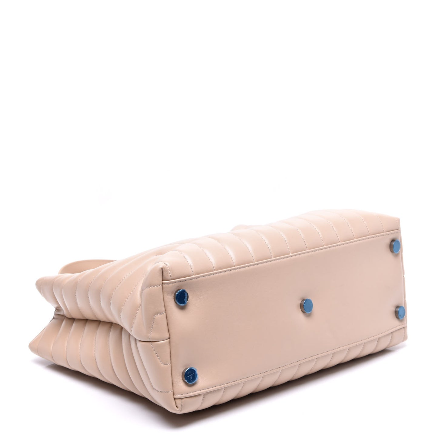 Calfskin Y Quilted Monogram Large Loulou Shopper Nude Powder