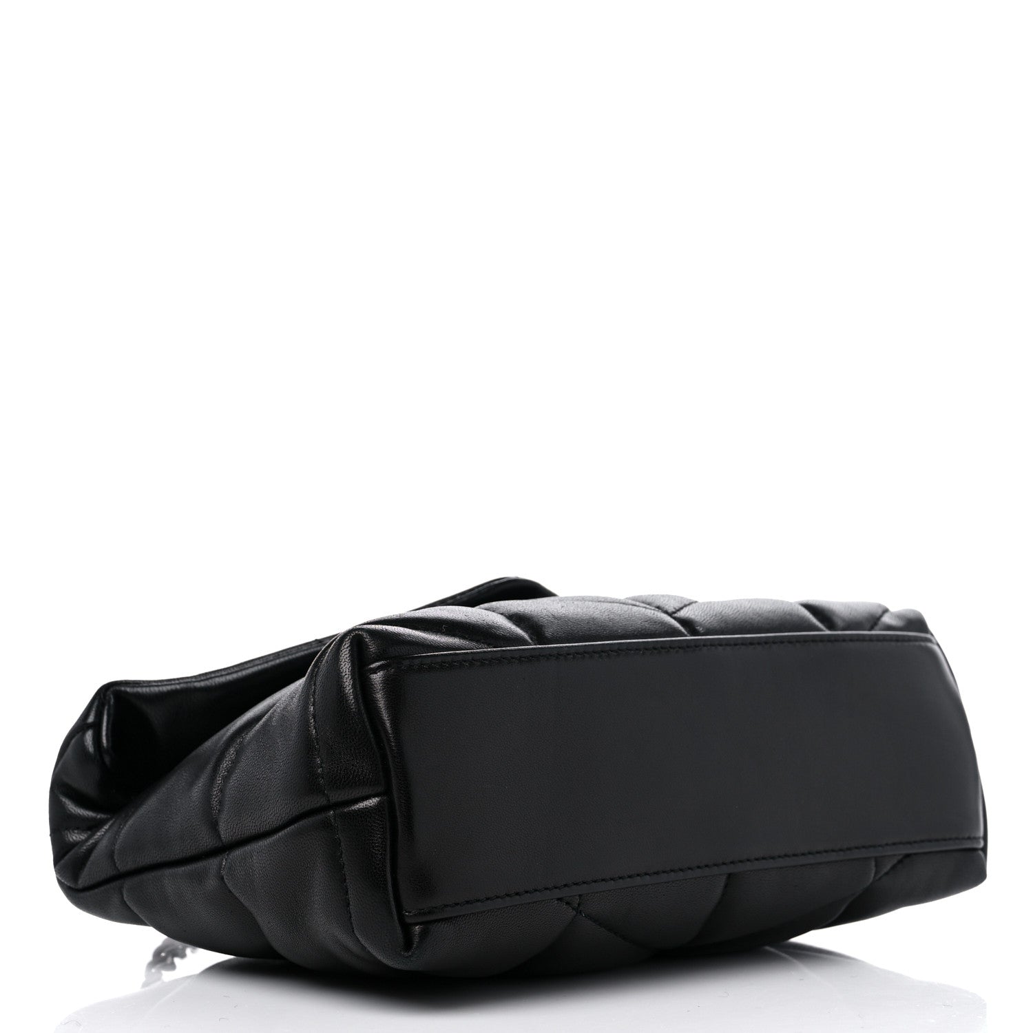 Saint Laurent Lambskin Quilted Toy Loulou Puffer Monogram Chain Satchel Black 4 of 10
