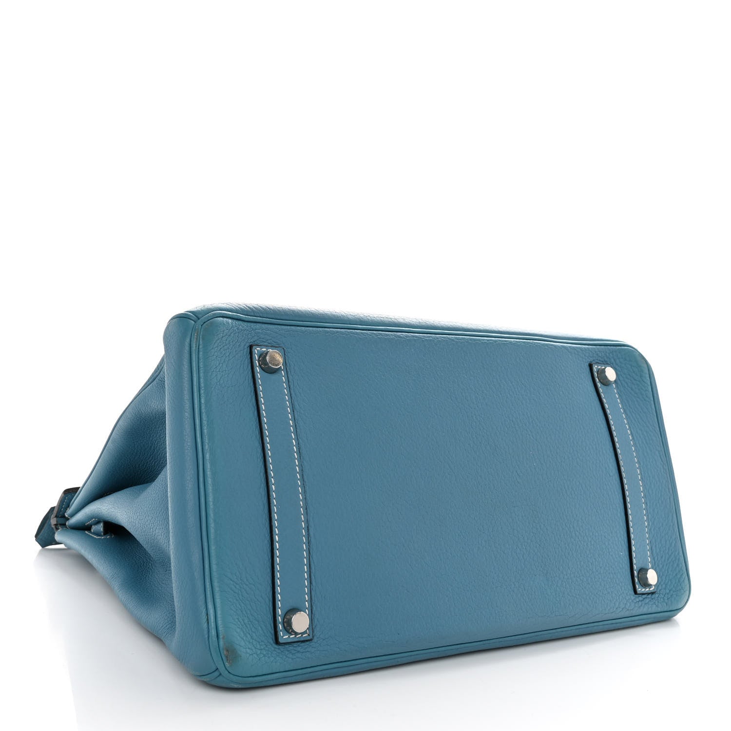 Hermes Taurillon Clemence Birkin 35 Blue Jean 4 of 14