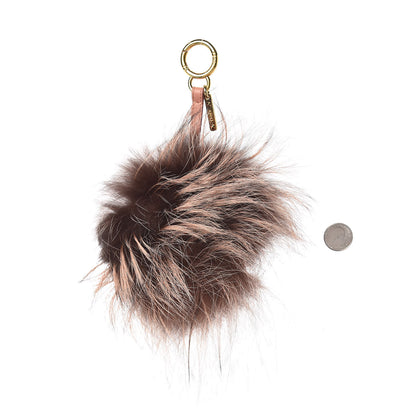 Fendi Rabbit Mink Fox Fur Furry Yang Monster Bag Bug Charm Red Pink 2 of 4