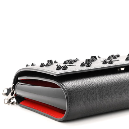 Christian Louboutin Calfskin Spikes Loubinthesky Paloma Clutch Black 8 of 10