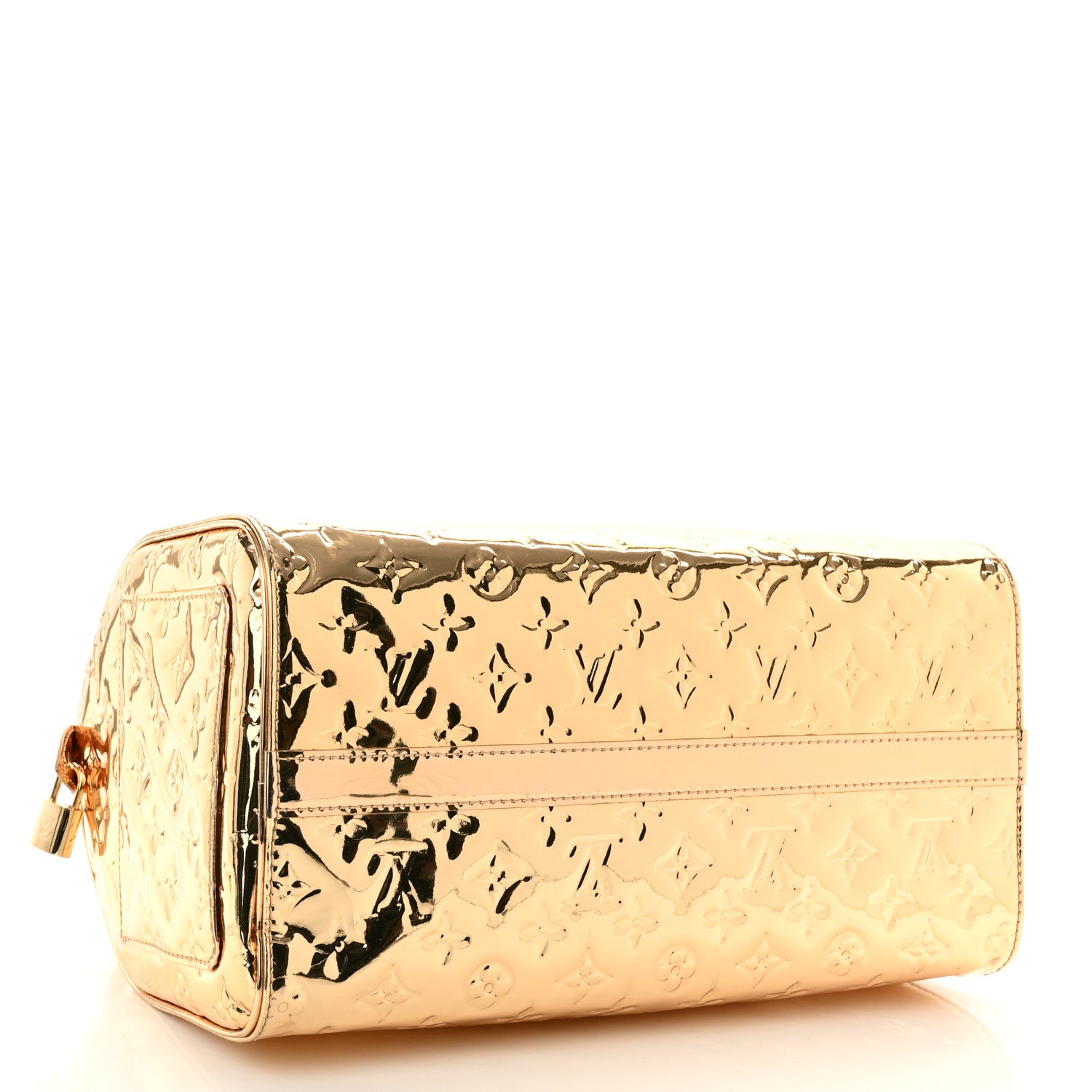 Louis Vuitton Monogram Miroir Speedy 30 Gold 4 of 9