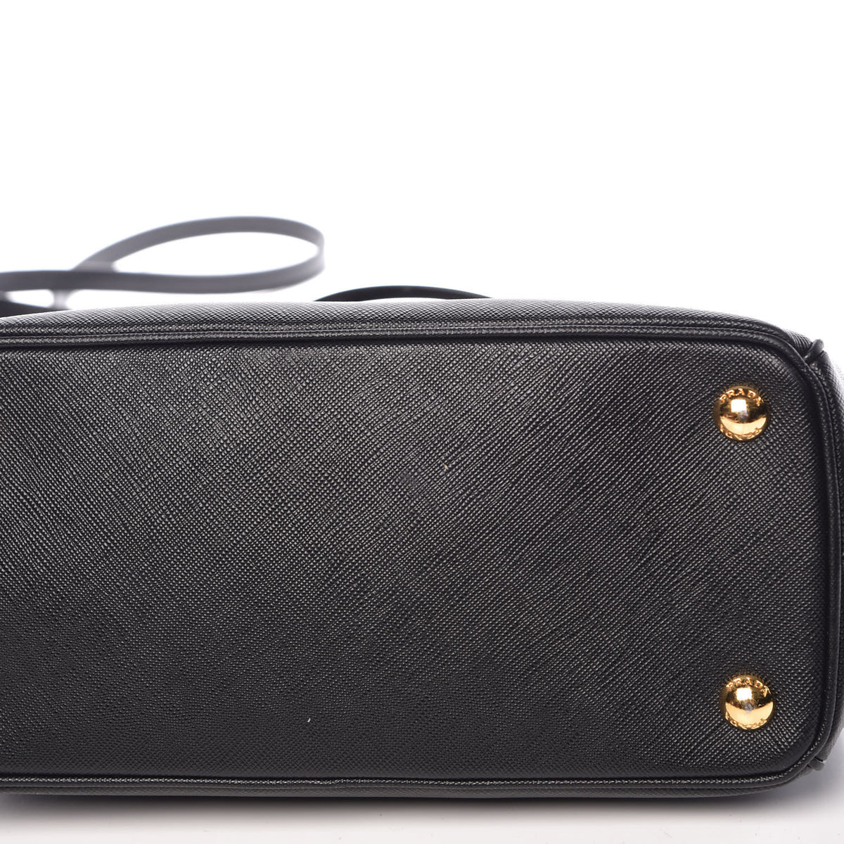 Saffiano Mini Galleria Double Zip Tote Black