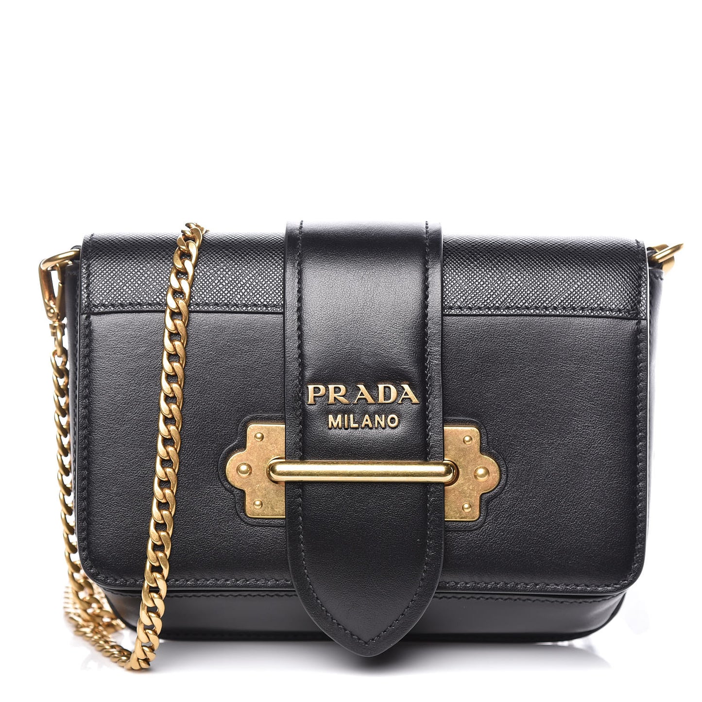 Saffiano City Calf Cahier Belt Bag Black