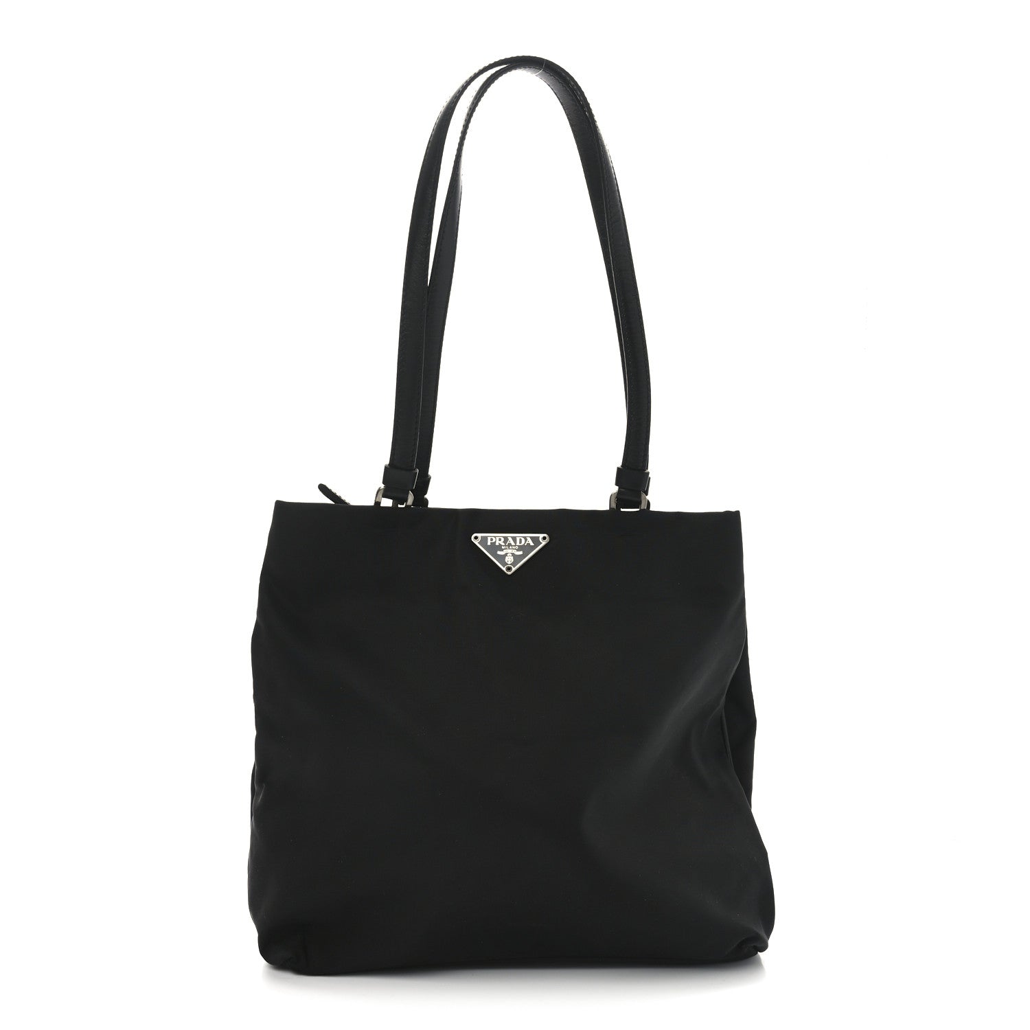 Prada Tessuto Nylon Calfskin Shopping Tote Black 1 of 9