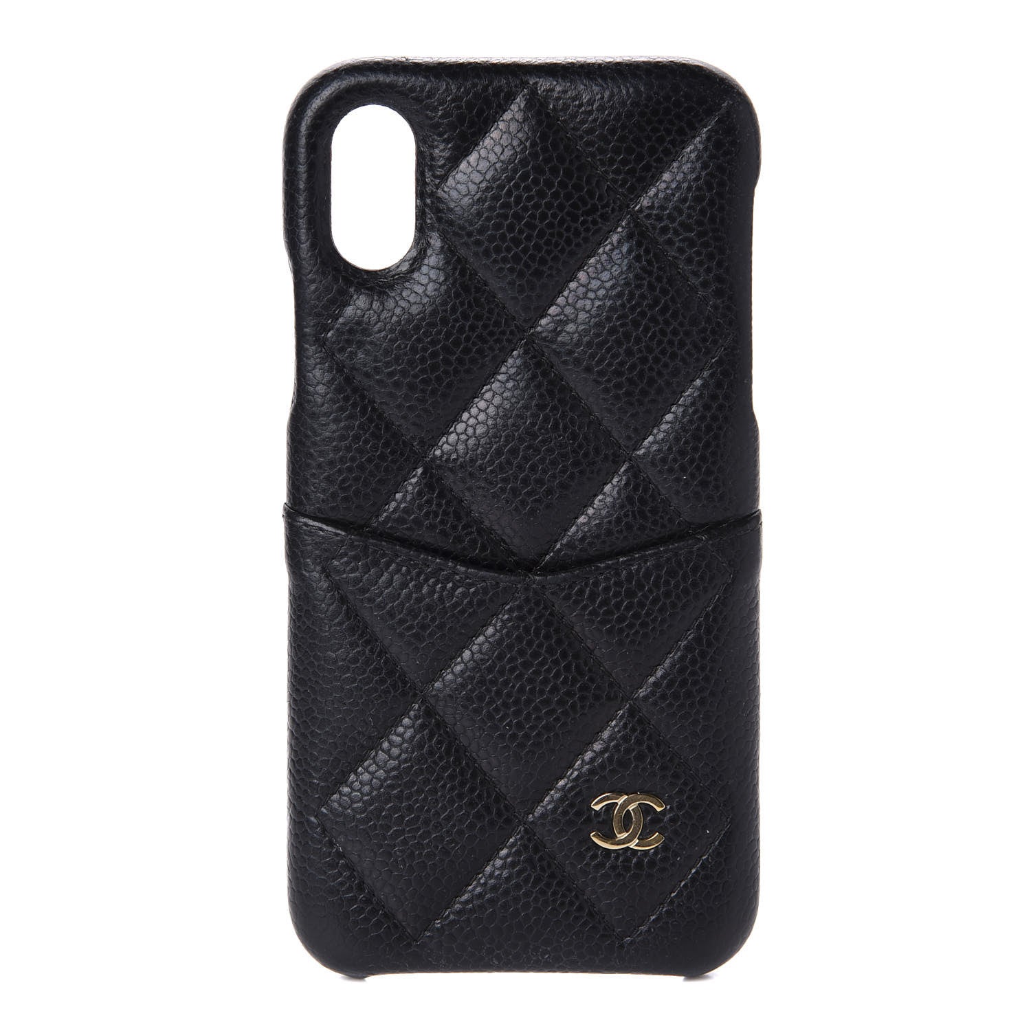 Chanel Caviar Quilted iPhone X Coco Tech Case Black 1 of 10