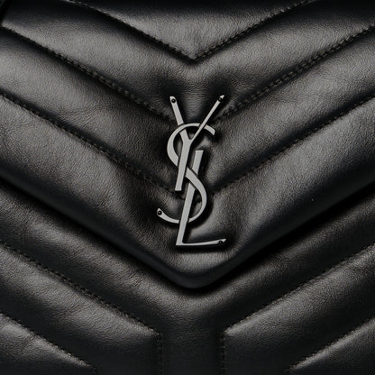 Saint Laurent Calfskin Y Quilted Monogram Small Loulou Chain Satchel Black 10 of 10