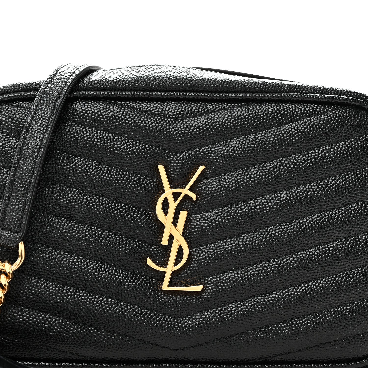 Saint Laurent Grain De Poudre Matelasse Monogram Mini Lou Camera Bag Black 8 of 10