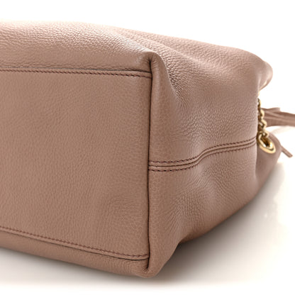 Gucci Pebbled Calfskin Medium Soho Chain Shoulder Bag Camelia 19 of 23