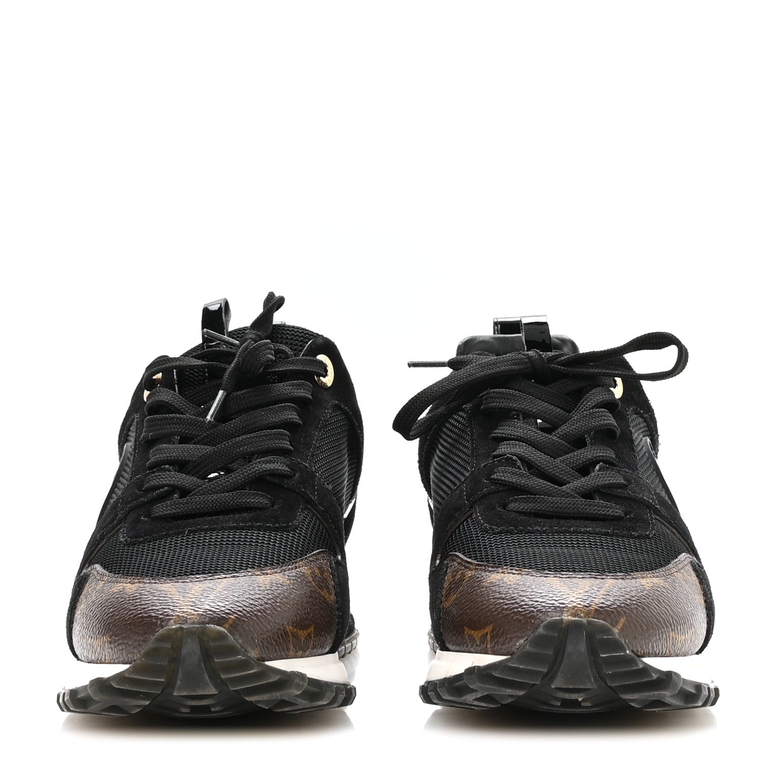 Louis Vuitton Suede Monogram Run Away Sneakers 38 Black 3 of 8