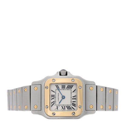 Cartier Stainless Steel 18K Yellow Gold 24mm Santos De Cartier Galbee Quartz Watch 2 of 4