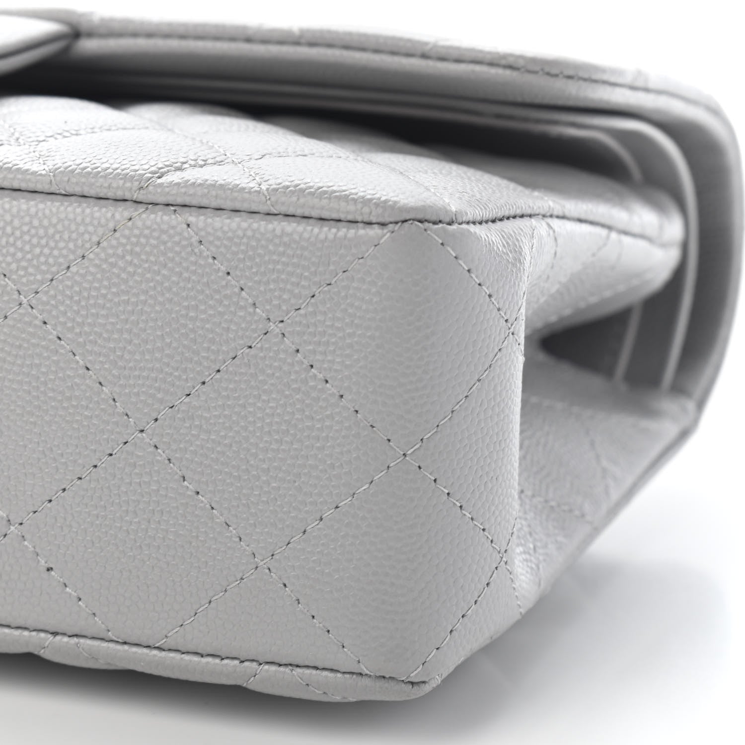 Chanel Caviar Quilted Small Double Flap Grey 9 of 9