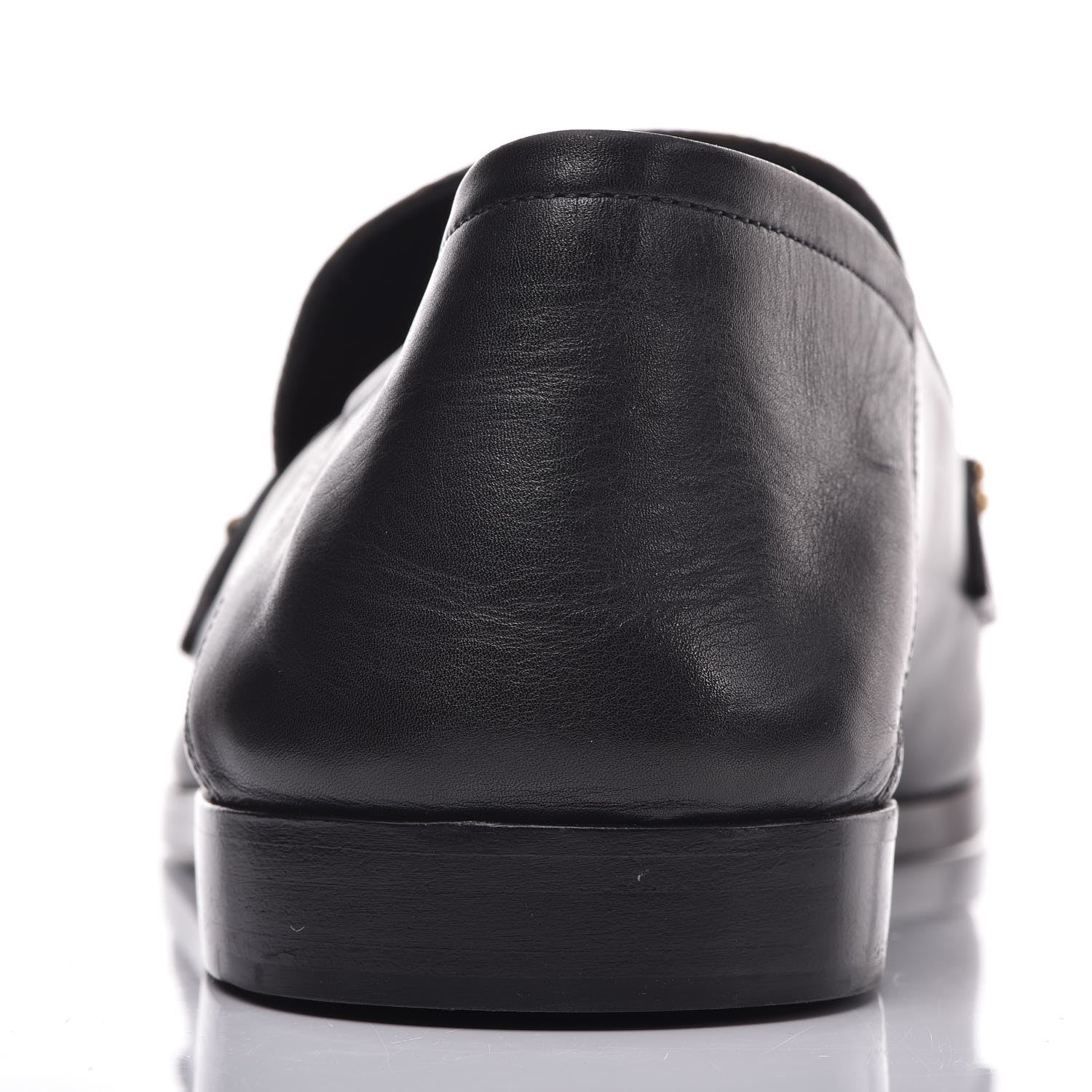 Louis Vuitton Calfskin Monogram Studded Loafers 39 Black 10 of 12
