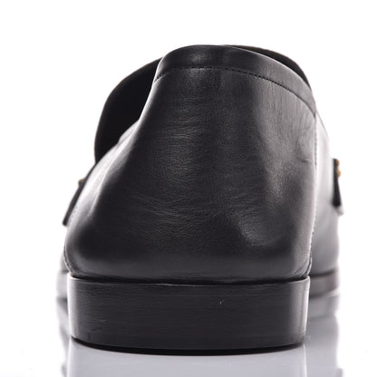 Louis Vuitton Calfskin Monogram Studded Loafers 39 Black 10 of 12
