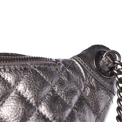 Chanel Metallic Goatskin Quilted Banane Waist Bag Fanny Pack Silver 8 of 8