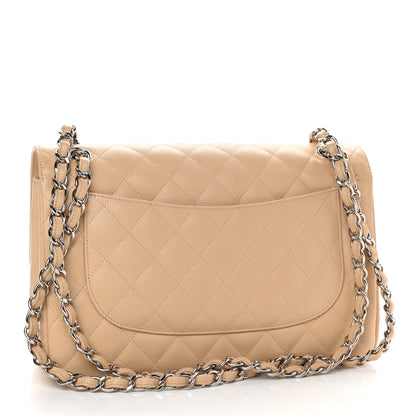 Chanel Caviar Quilted Jumbo Double Flap Beige Clair 3 of 9