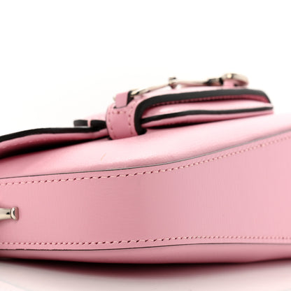 Gucci Calfskin Mini Horsebit 1955 Asymmetric Shoulder Bag Pink 9 of 10