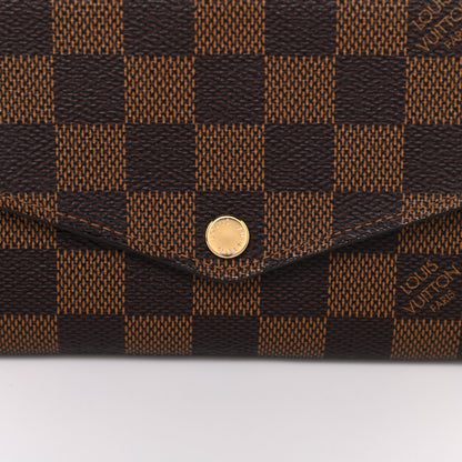 Louis Vuitton Damier Ebene Sarah Wallet NM 10 of 14