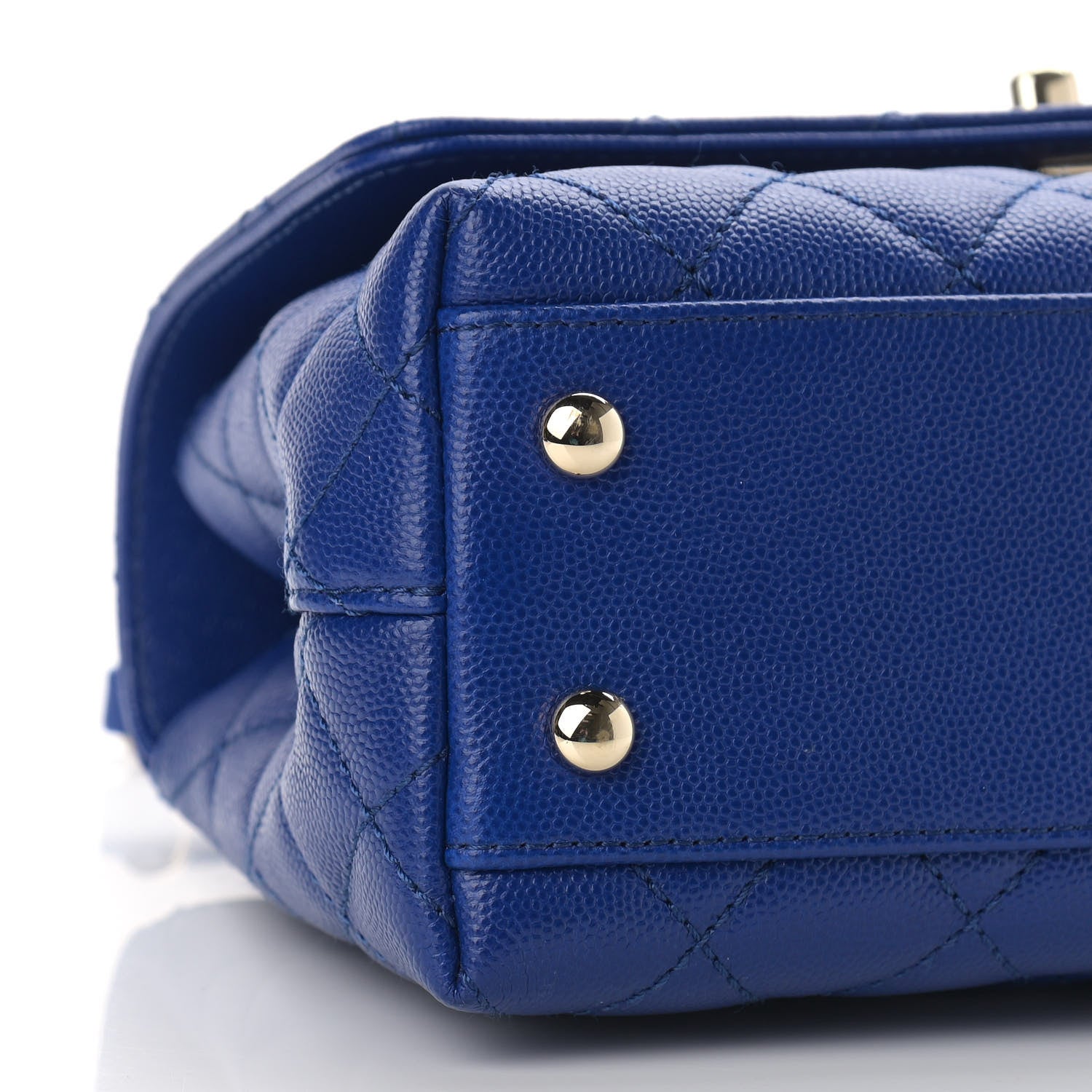 Chanel Caviar Quilted Mini Coco Handle Flap Blue 7 of 8