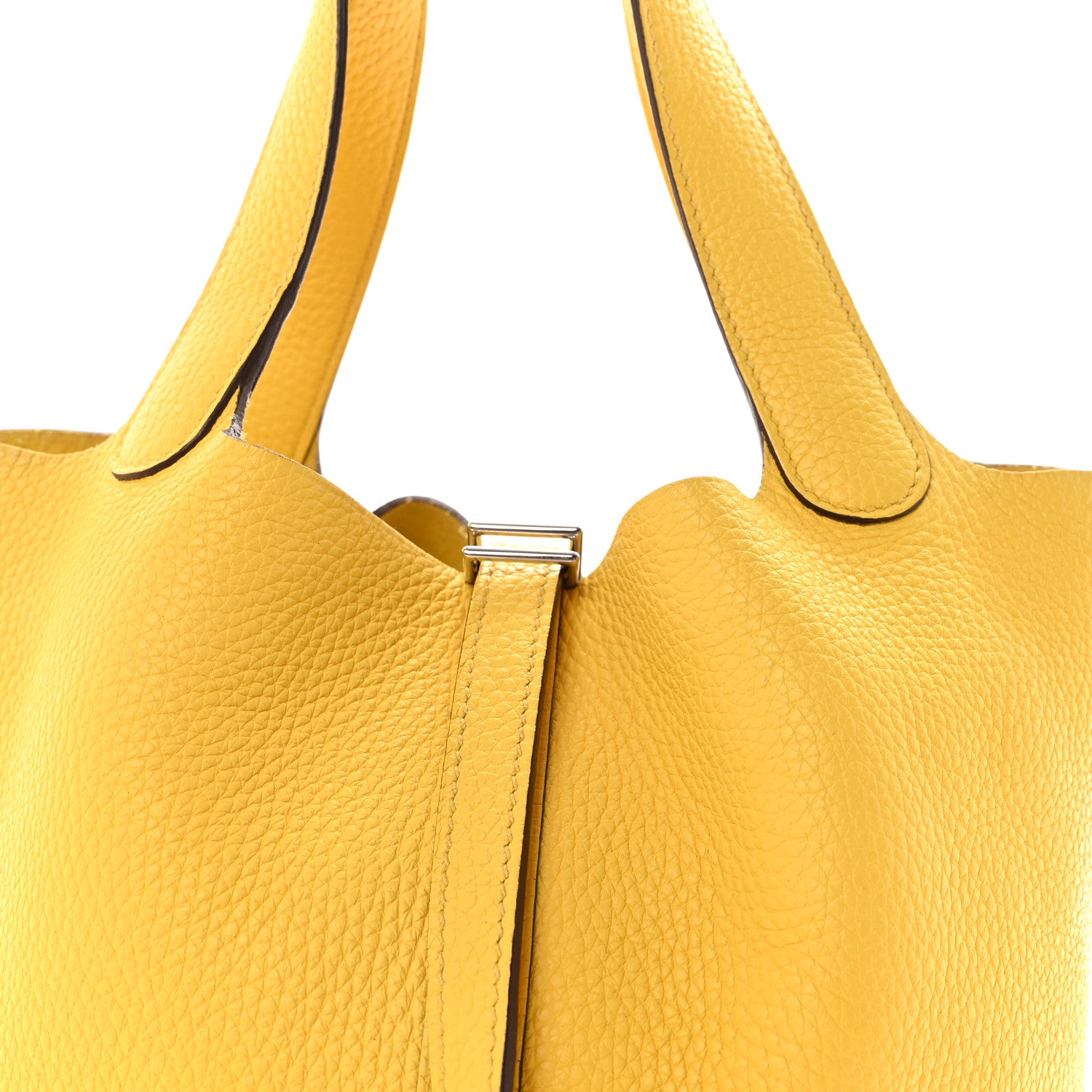 Hermes Taurillon Clemence Picotin Lock 22 MM  Jaune De Naples 7 of 9