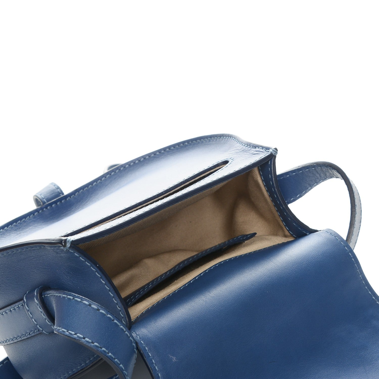 Chloe Calfskin Mini Marcie Metal Bar Trim Crossbody Bag Sea Water 5 of 7