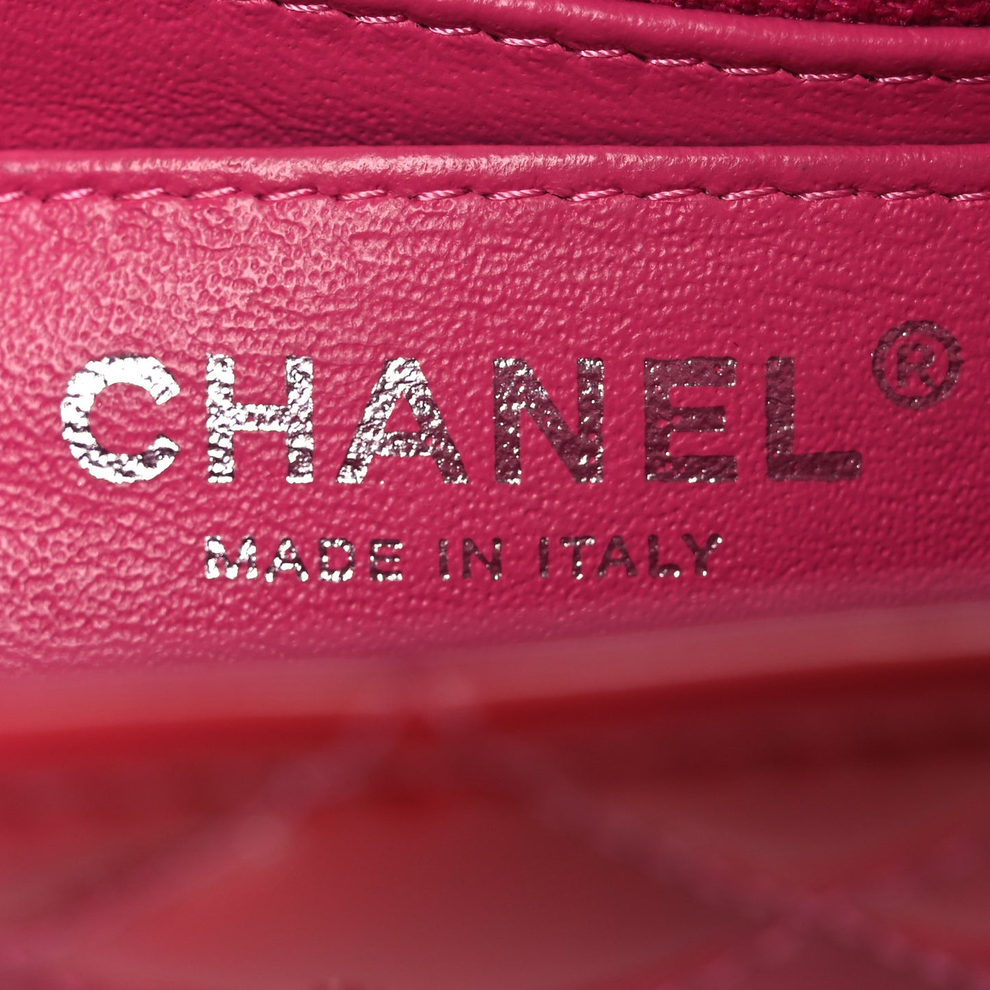 Patent Quilted Mini Square Flap Pink