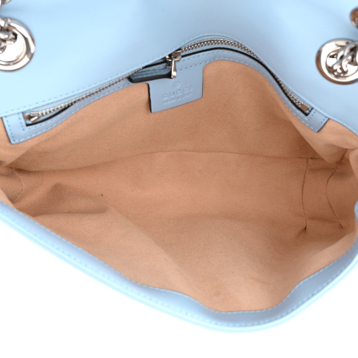 Gucci Calfskin Matelasse Small GG Marmont Shoulder Bag Porcelain Light Blue 5 of 10