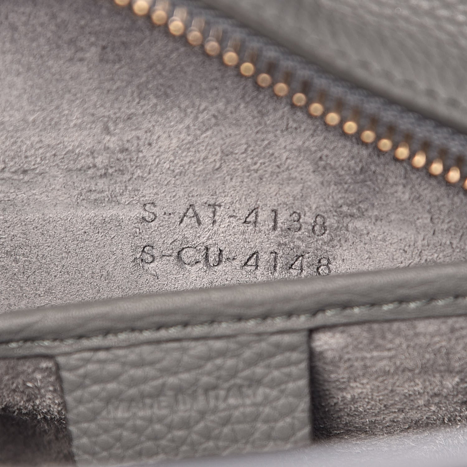 Celine Baby Drummed Calfskin Nano Luggage Kohl 7 of 10