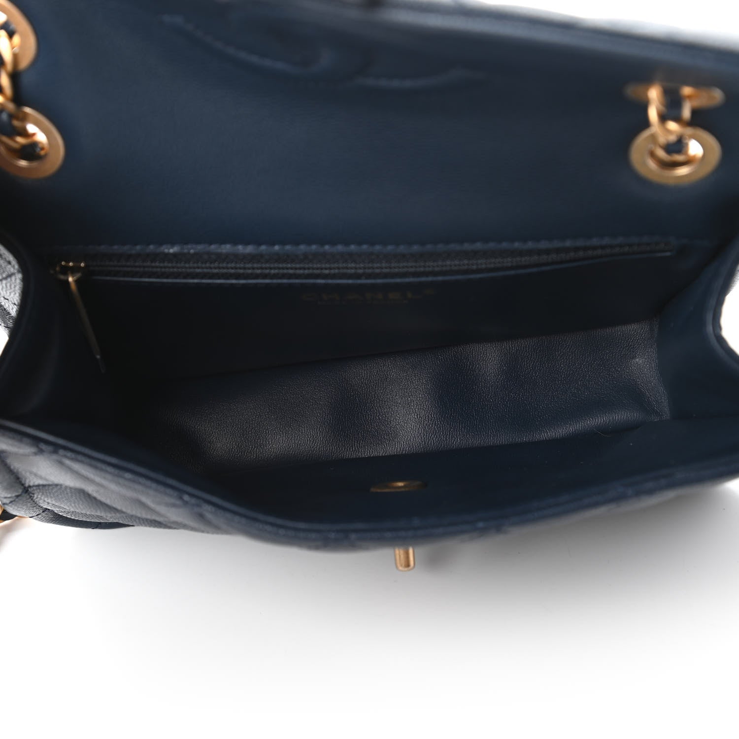 Chanel Caviar Quilted Medium Sweet Classic Flap Navy Blue 5 of 10