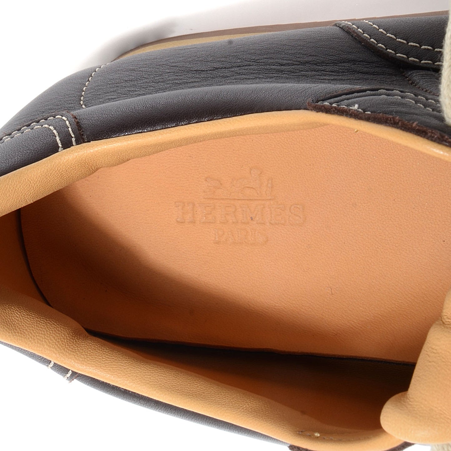 Leather Quick Sneakers 37.5 Brown