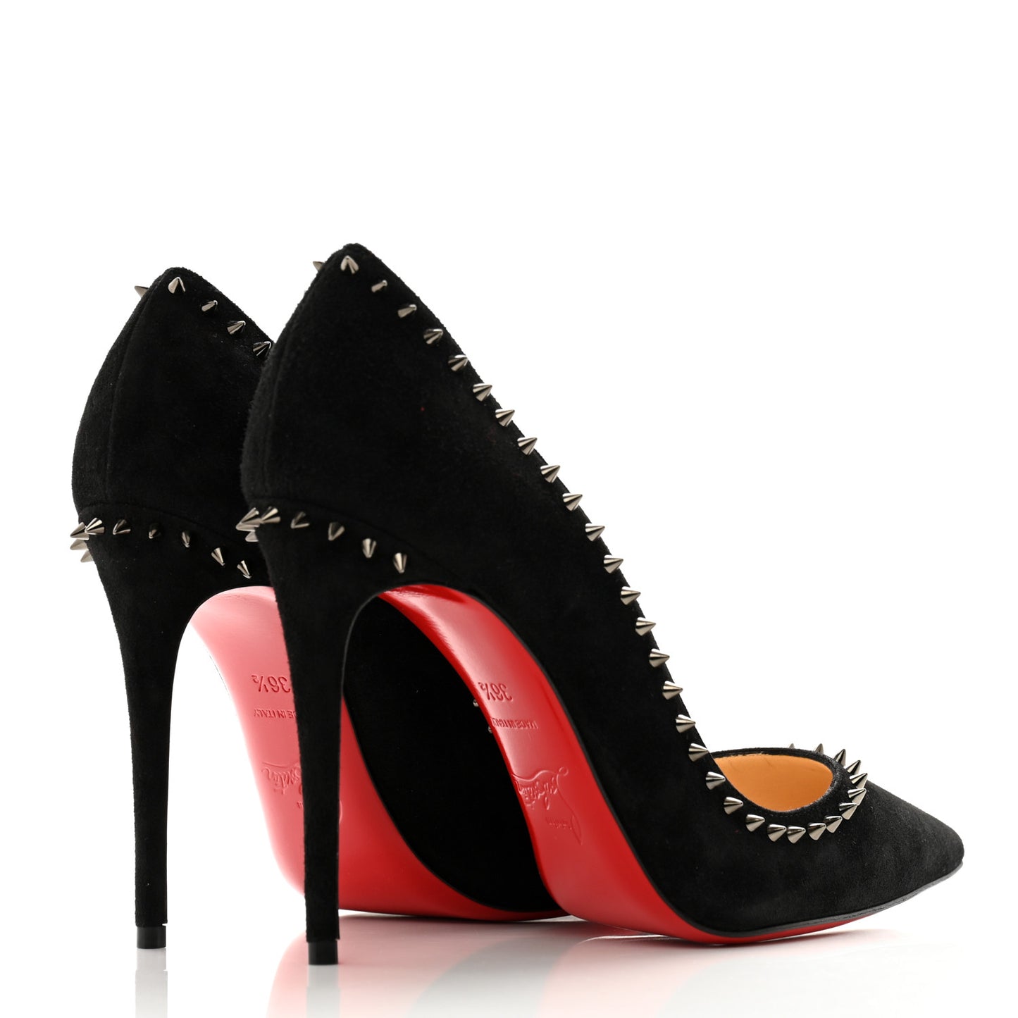 Veau Velours Anjalina 100 Pumps 36.5 Black Gun
