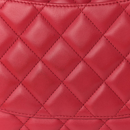 Chanel Lambskin Quilted Jumbo Single Flap Dark Pink 12 of 12